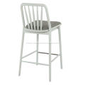 Minimalist bar chair white wooden frame bar stool